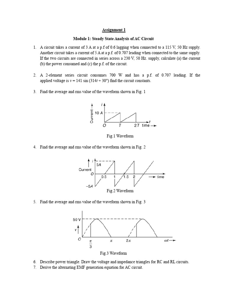 Assignment 1 Ece B1 2024 Pdf Inductor Series And Parallel