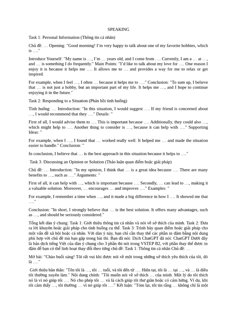 SPEAKING | PDF