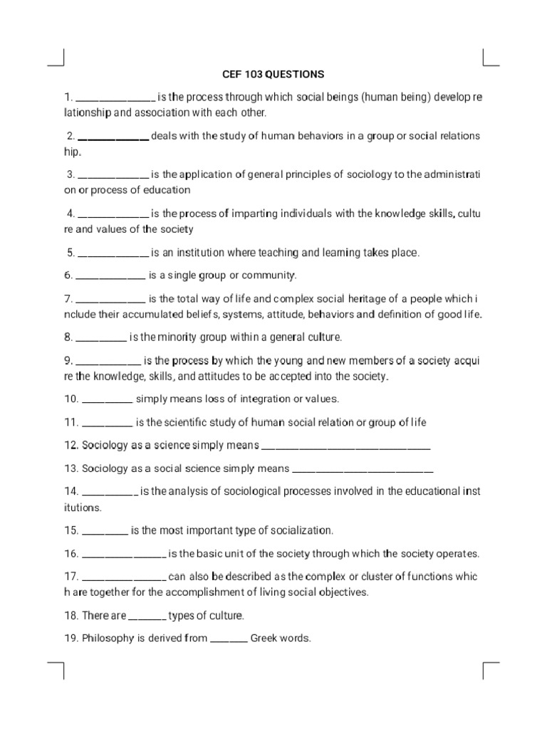 CEF 103 QUESTIONS - 072332 - Phoenix | PDF