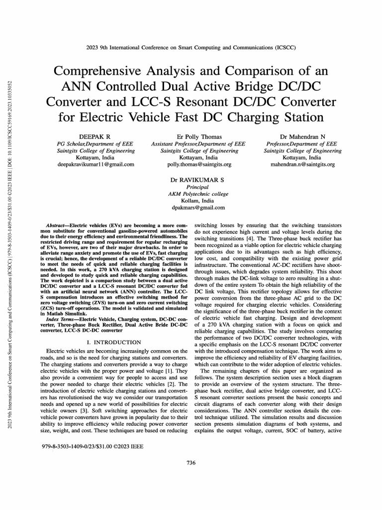 Comprehensive Analysis and Comparison of An ANN Controlled Dual Active ...