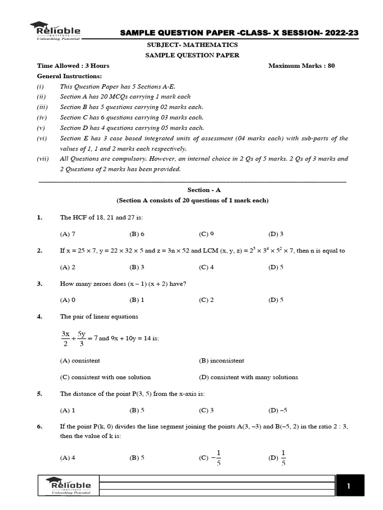 Mathematics mock test paper class 10 php pdf circle elementary