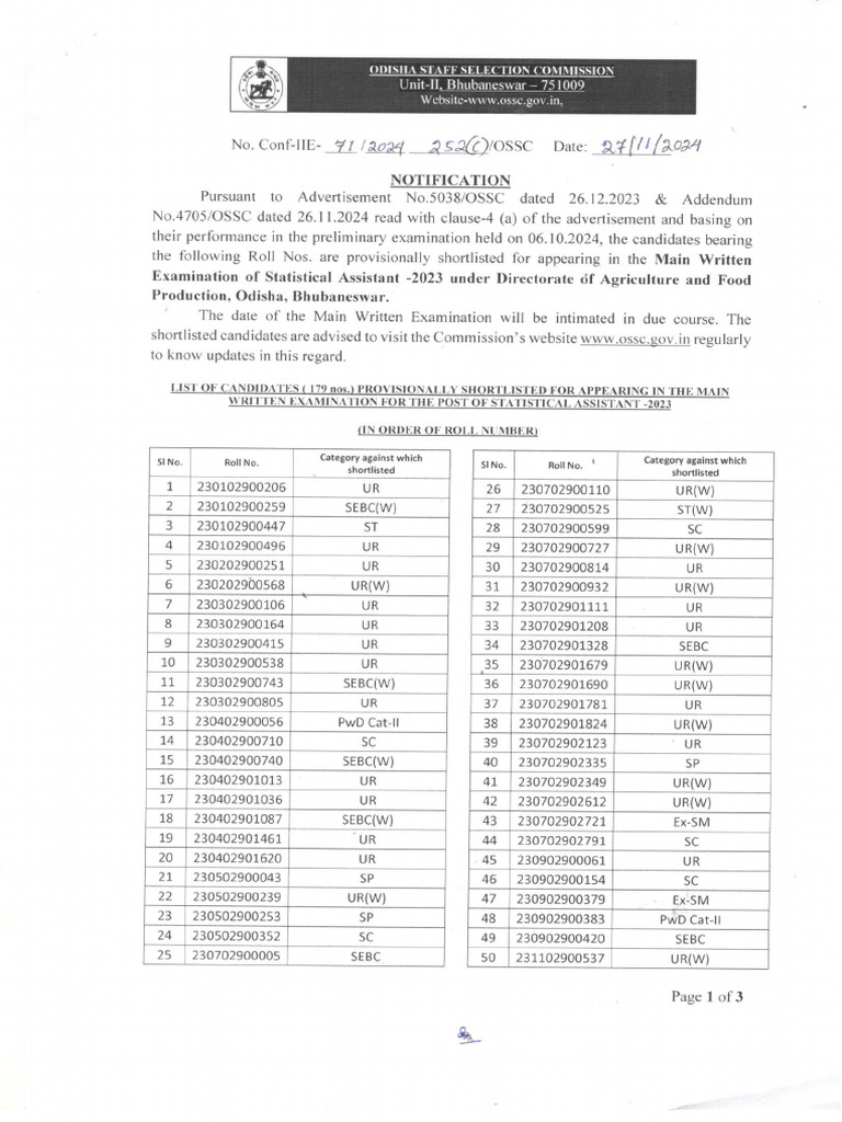 Statistical Assistant Result For Main | PDF