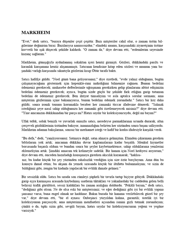 Markheim R. L. Stevenson | PDF