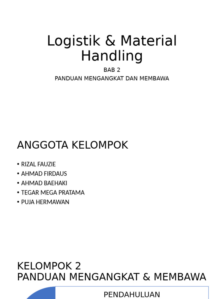Logistik & Material Handling | PDF