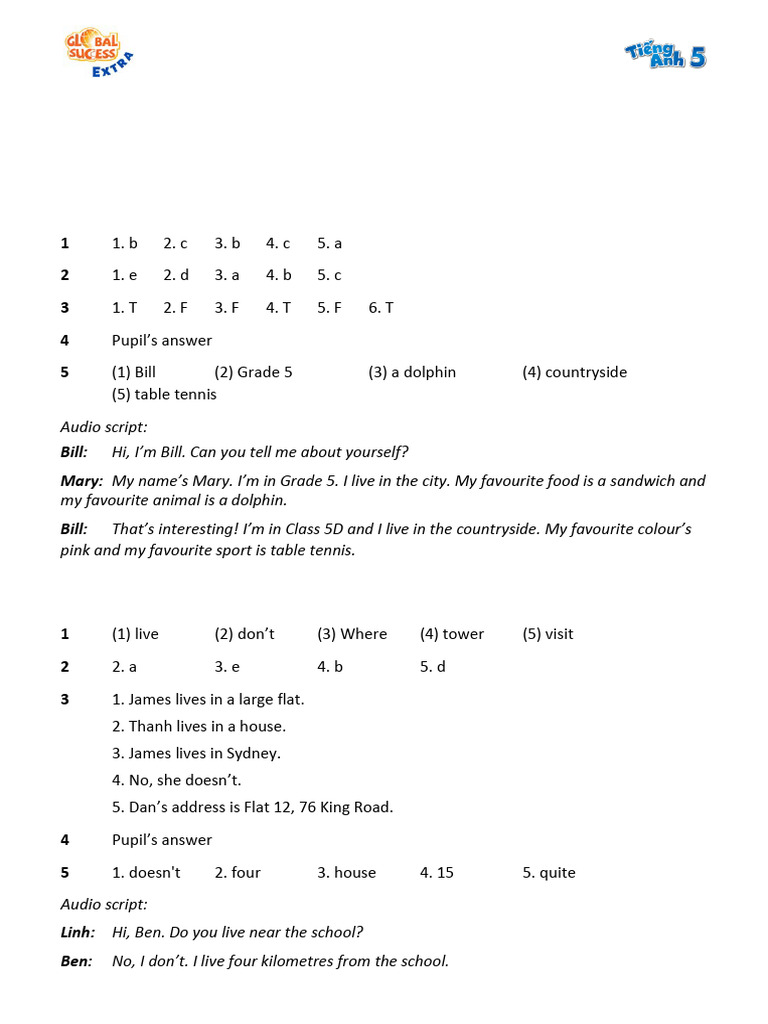 Answer Key Pdf