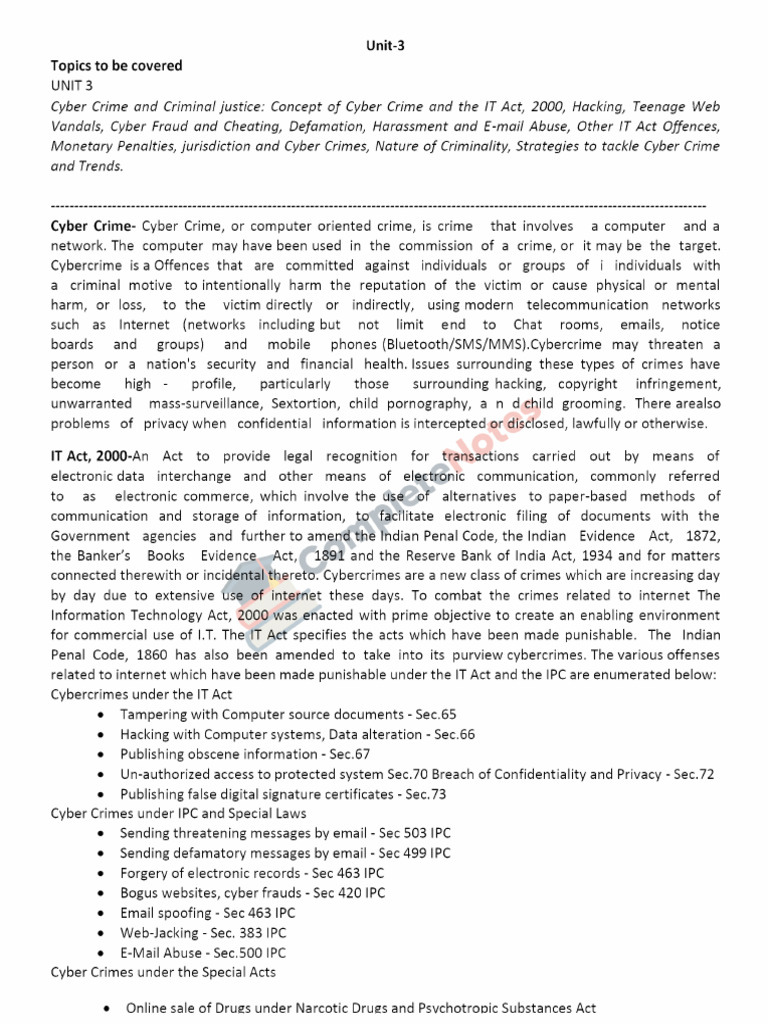 Unit 3 - Cyber Security Sem 5 | PDF
