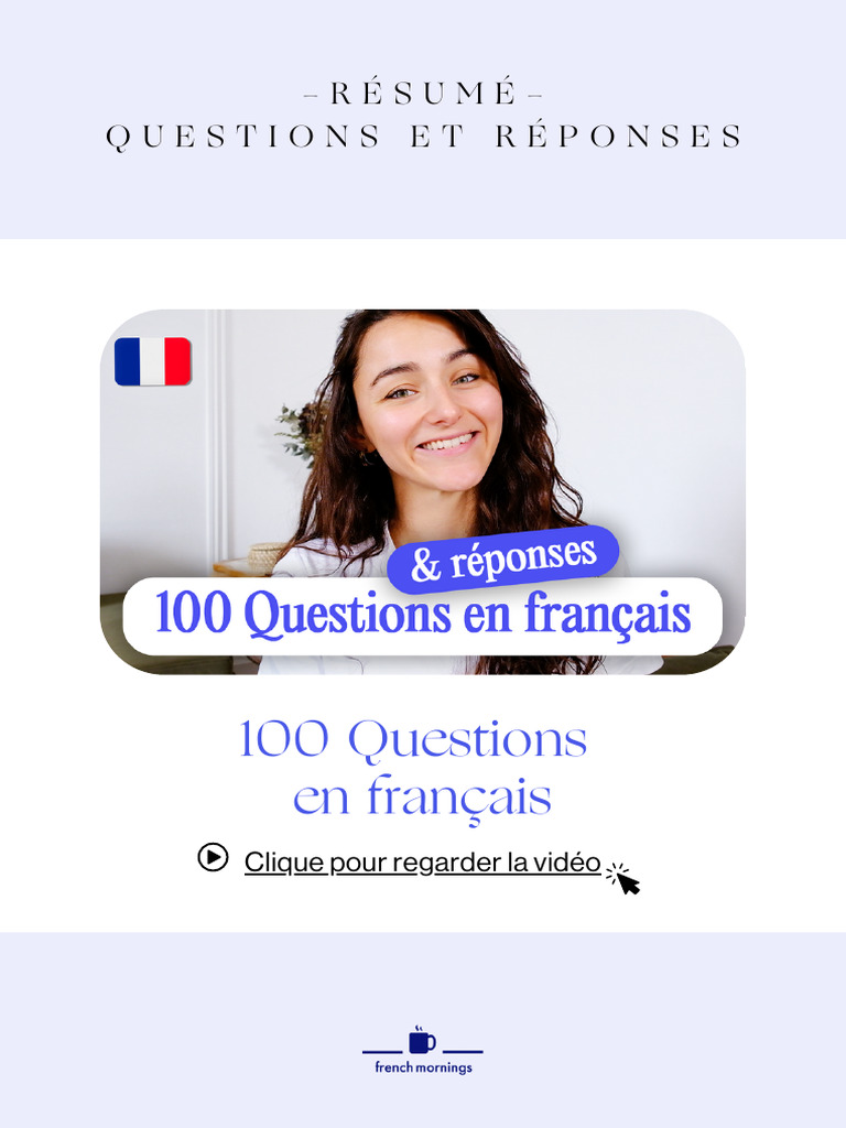 100 Questions en Français par Niveau | PDF | Romans | Des sports
