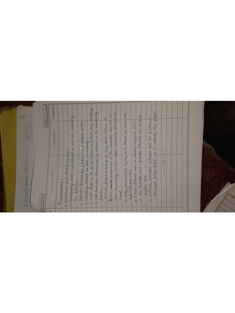 Chemistry Experiment 5 | PDF