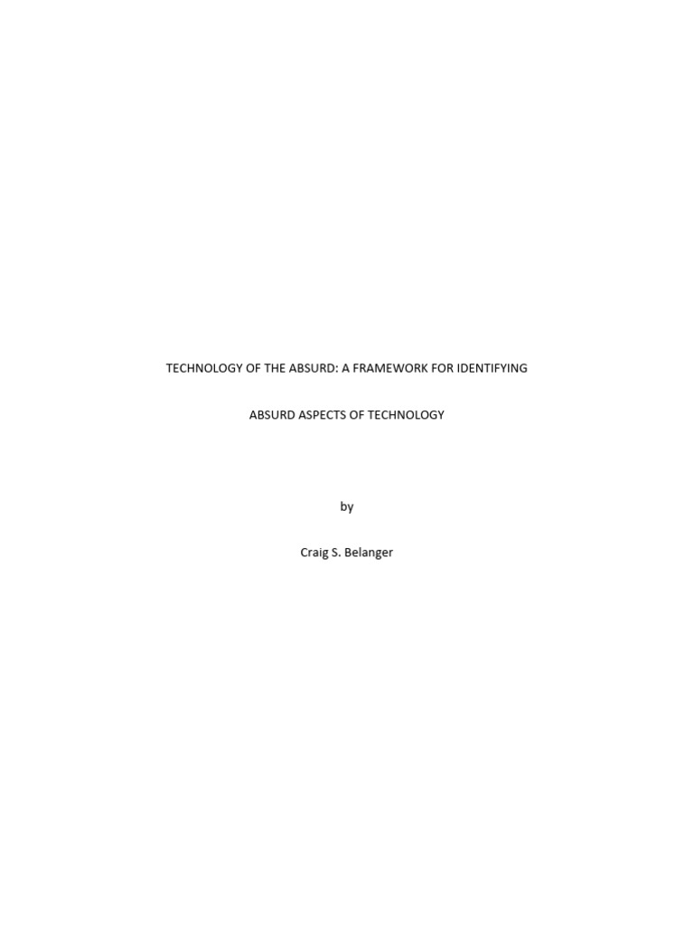 Technology of Absurd | PDF | Existentialism