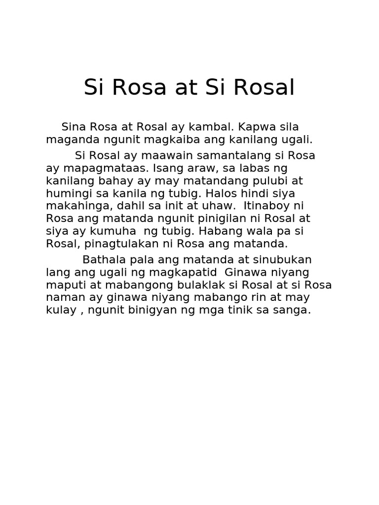 Si Rosa at Si Rosal | PDF
