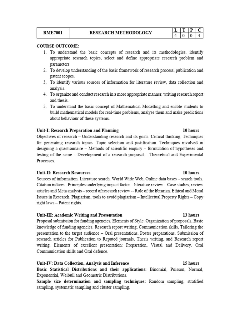 Chapter 3 Research Methodology Overview | PDF | Methodology | Sampling ...