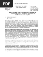 Denver Manager of Safety Statement on Alonzo Ashley Death