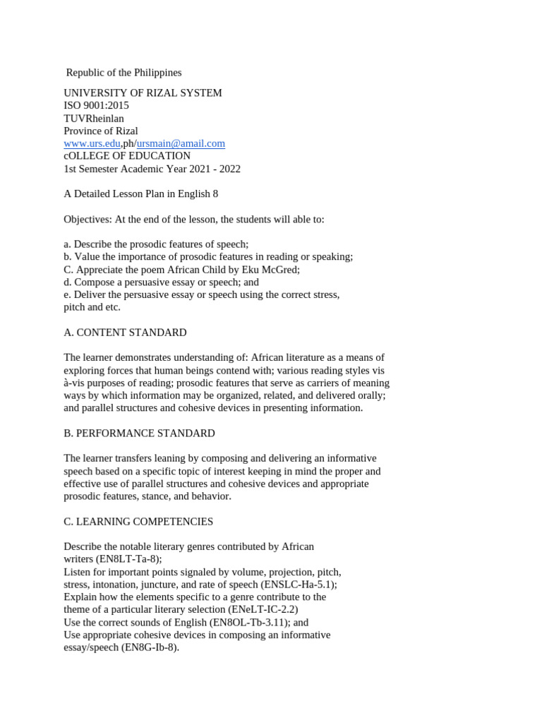 LP Co 1 | PDF | Stress (Linguistics) | Human Communication