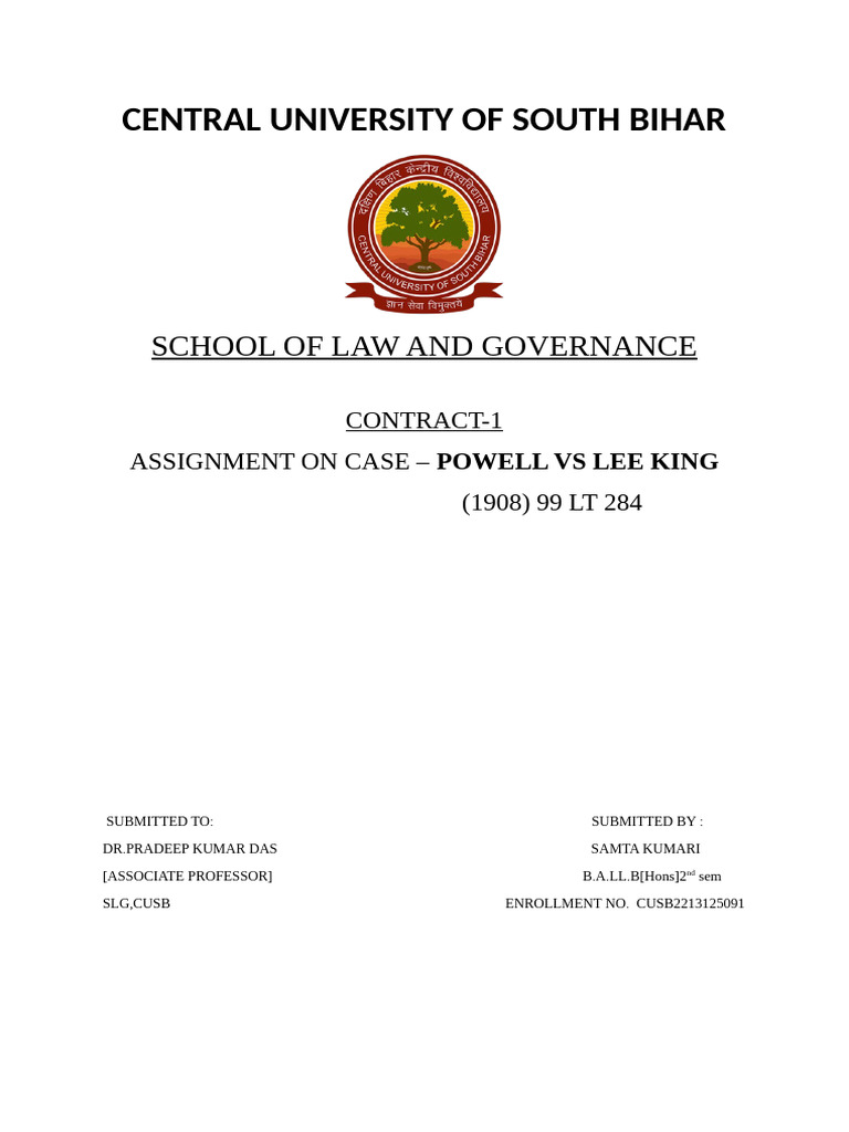 CONTRACT ASSIGNMENT | PDF | Offer And Acceptance | Legal Concepts