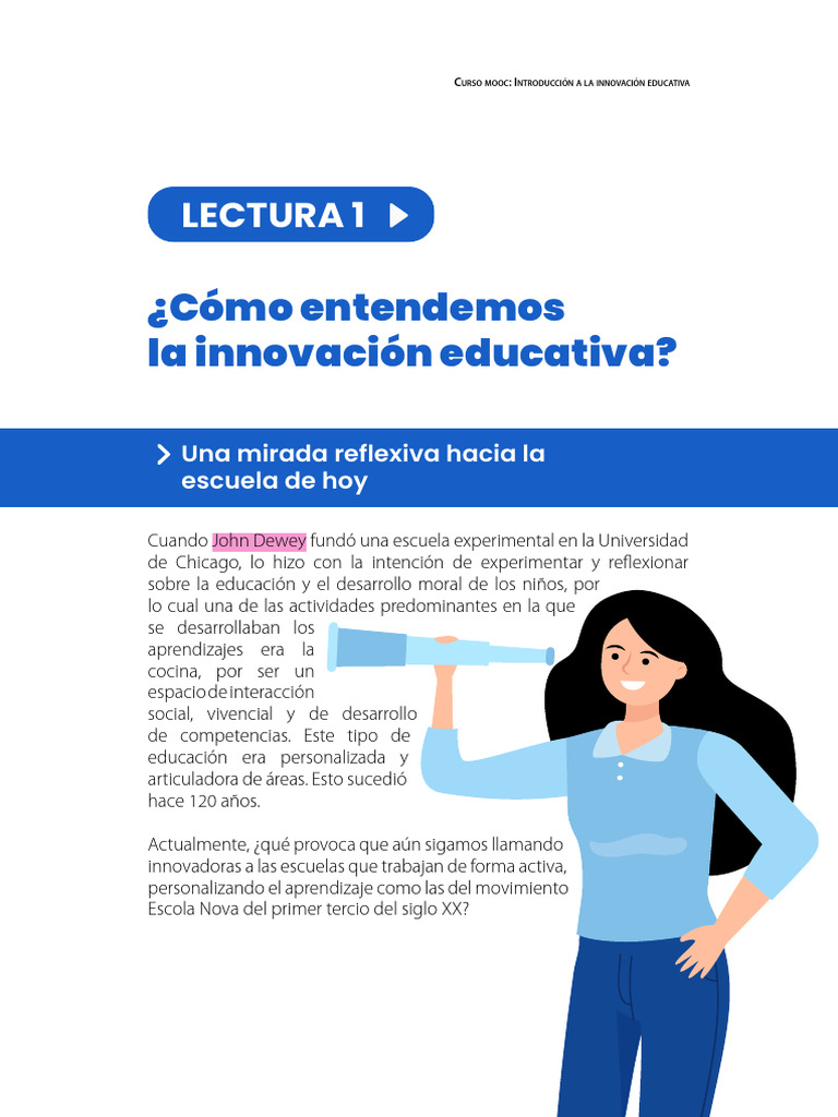 Introduccion A La Innovacion Educativa Lectura 1 Como Entendemos La ...