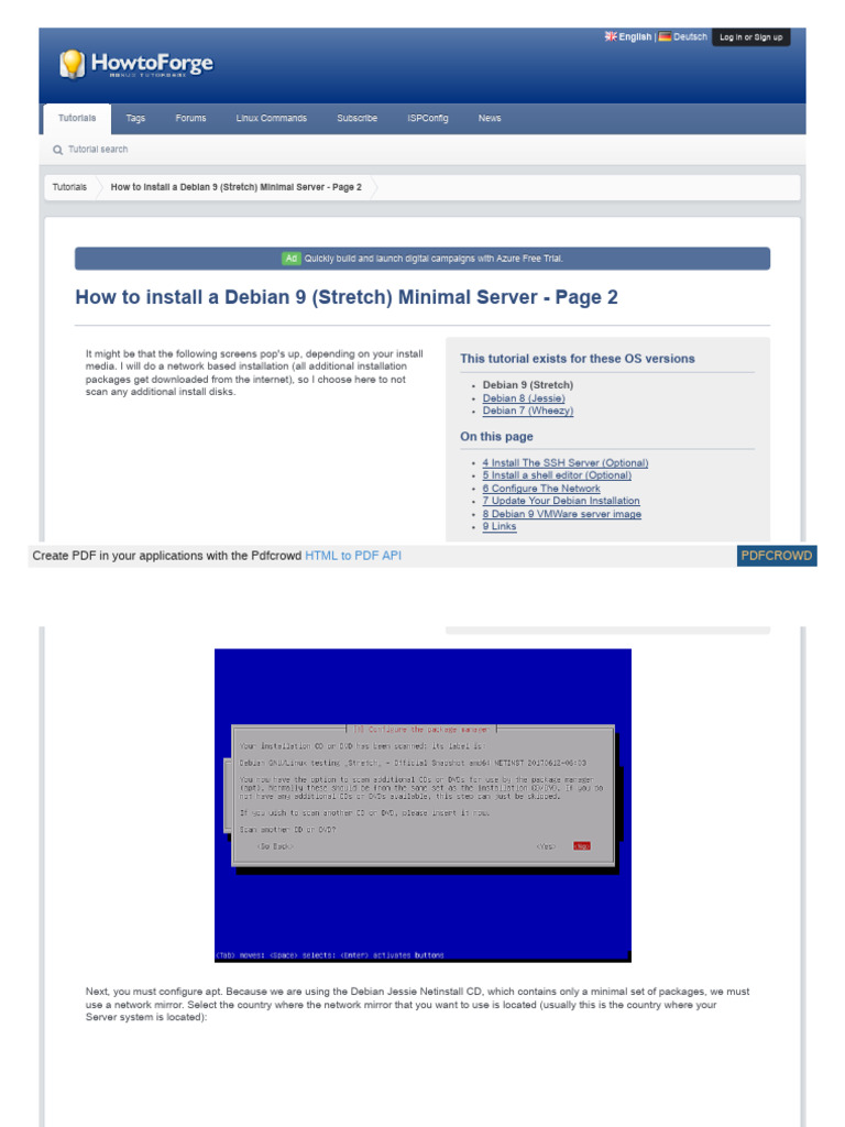 Install Debian 9 Minimal Server Guide | PDF | Software | System Software