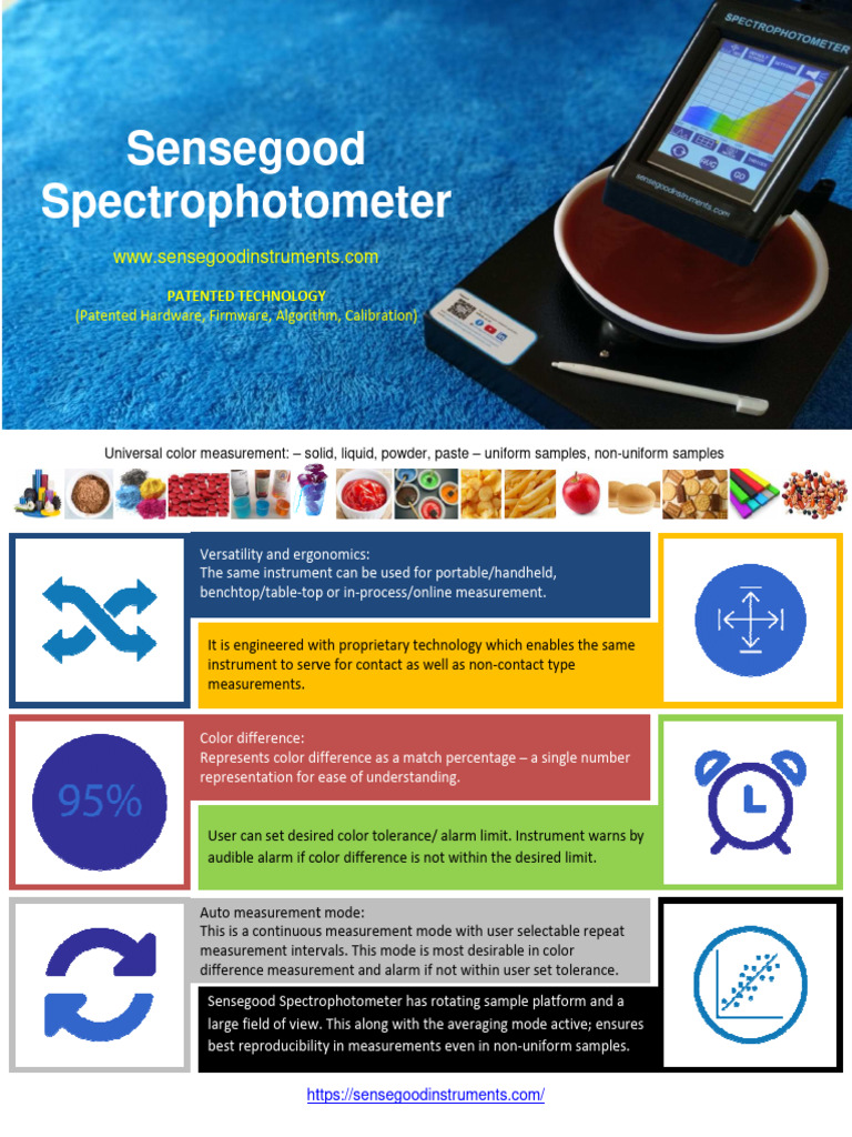 Sensegood Spectrophotometer Brochure | PDF | Spectrophotometry | Lighting