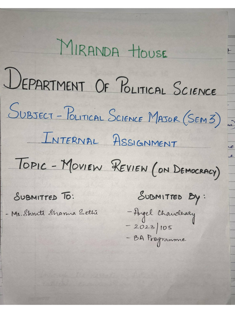 Angel Ia 2023-105 Pol Sci Major | PDF