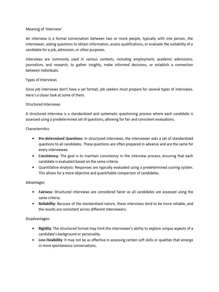 Interview-1 | PDF | Job Interview | Interview