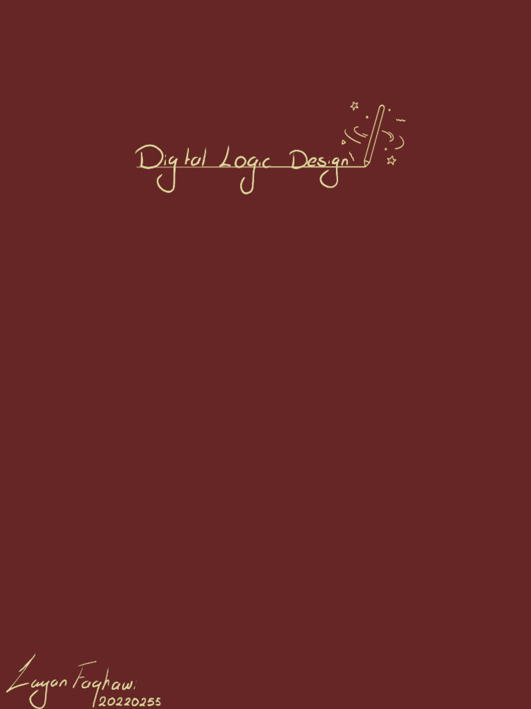 Digital Logic Design Notes Pdf