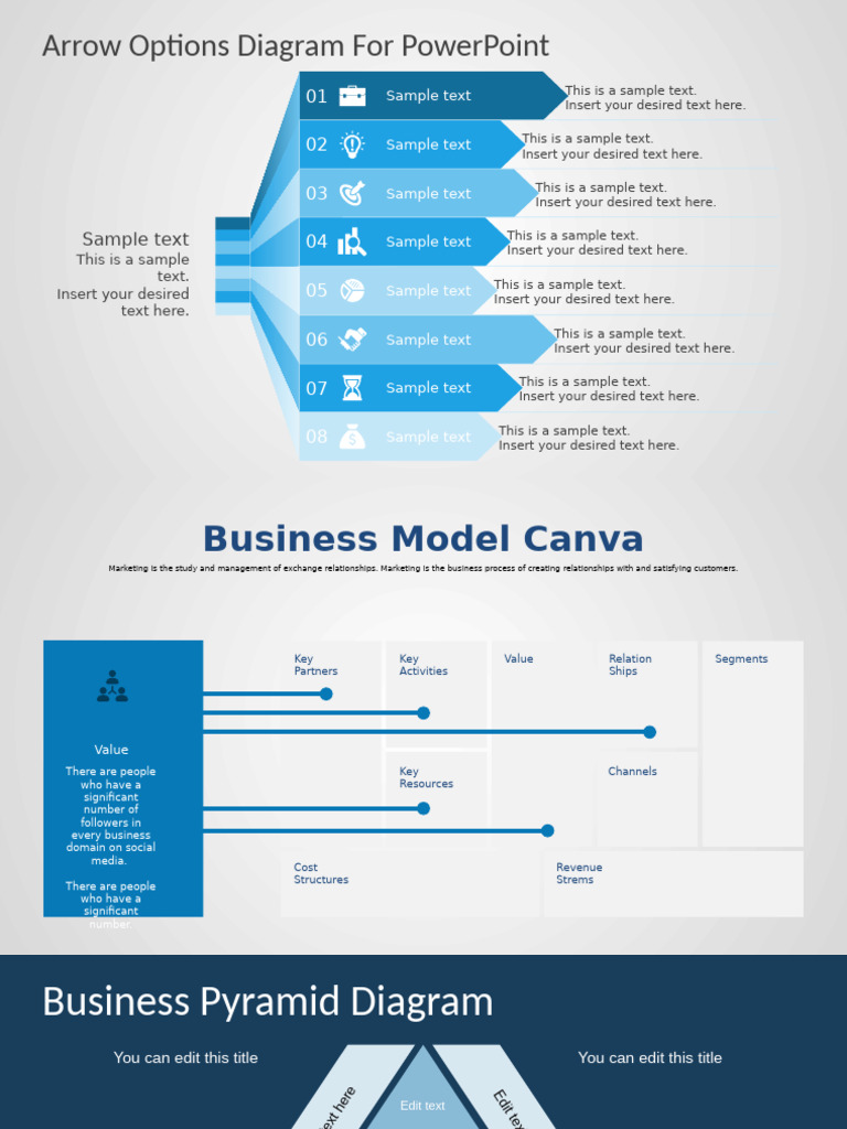 PowerPoint Arrow Options Diagram | PDF | Marketing | Business Model