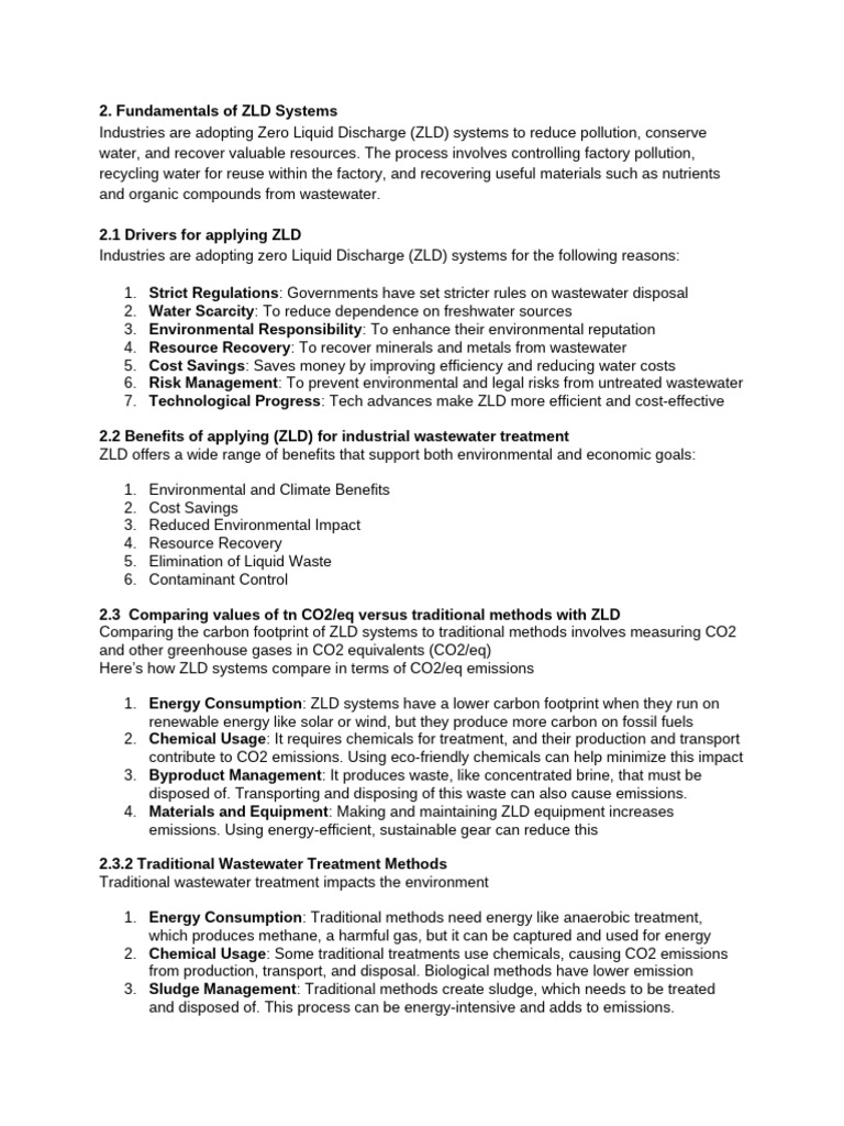ZLD Systems: Benefits and Comparisons | PDF | Waste Management | Sewage ...
