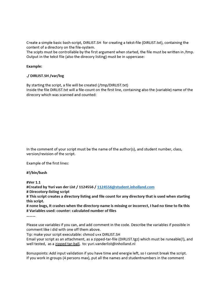 Homework - Linux1 - Script-1 | PDF