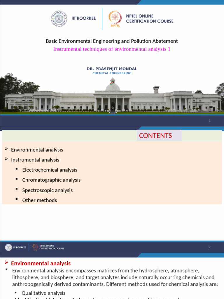 13 - Instrumemntal Techniques For Environmental Analysis - 1 | PDF ...