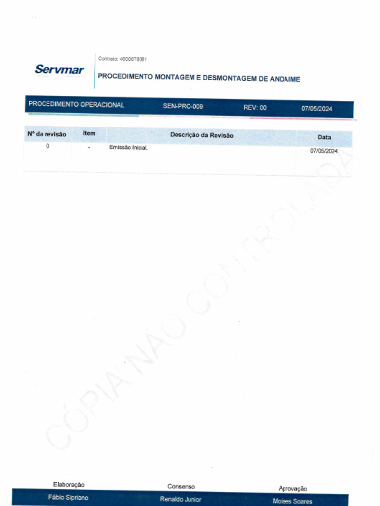 SEN PRO 009 REV00 Montagem e Desmontagem de Andaime Scan | PDF