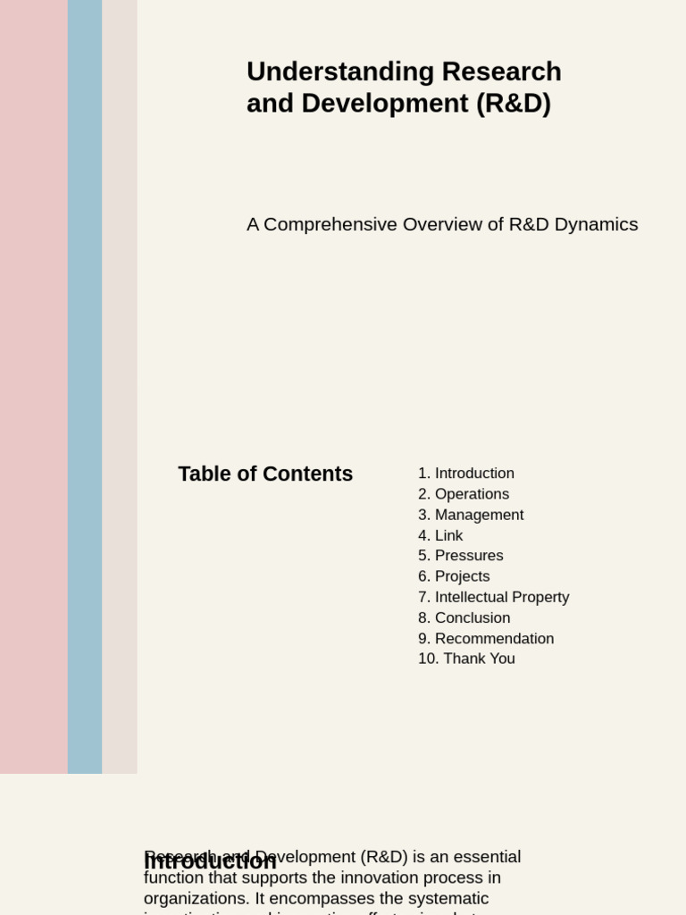 Understanding Research and Development (R&D) | PDF | Innovation ...