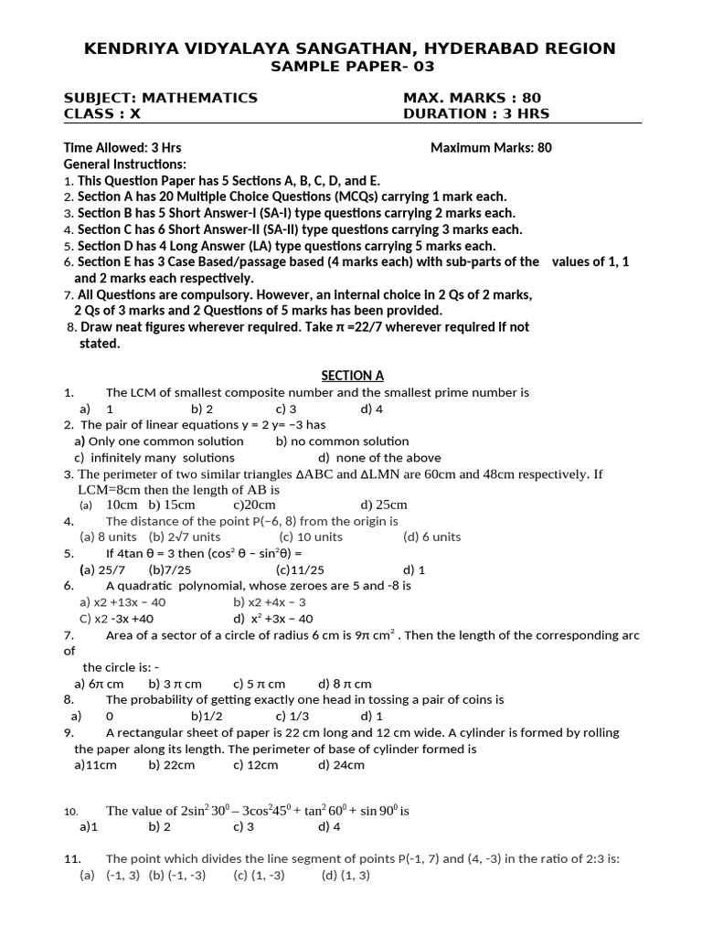 Model paper for science class 10 2024 25 full syllabus pdf area