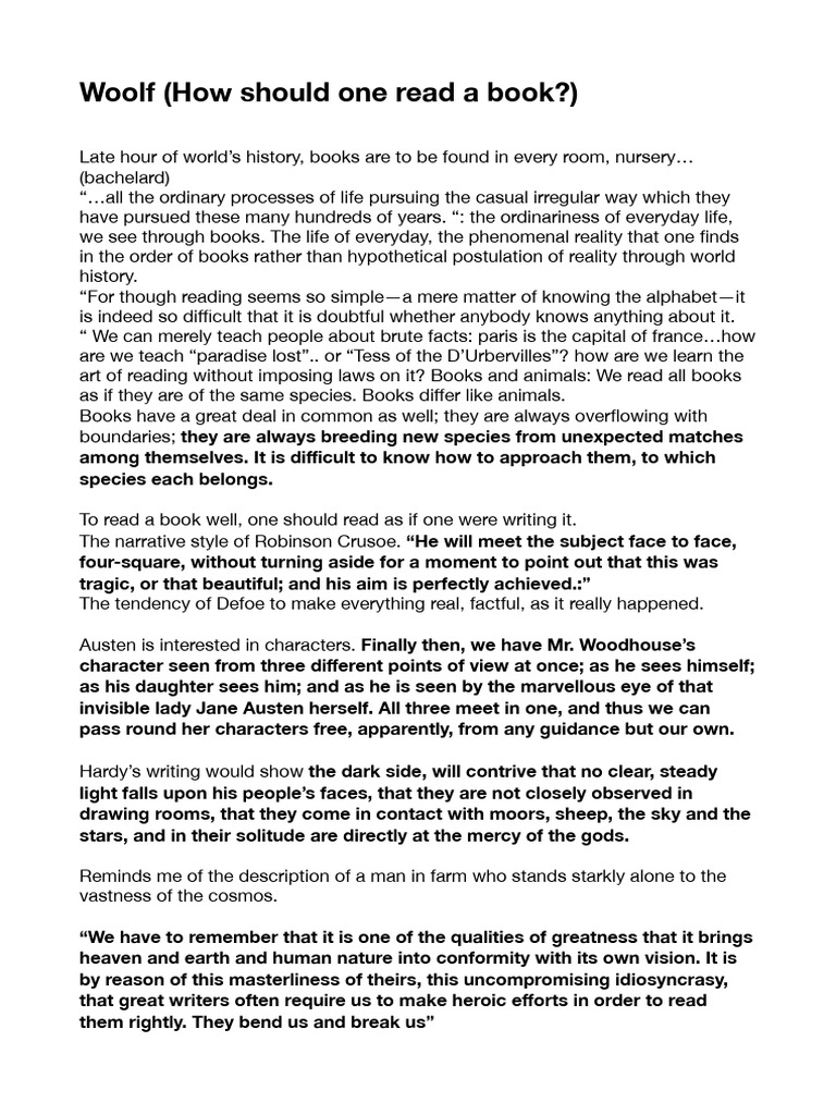 Woolf Notes | PDF