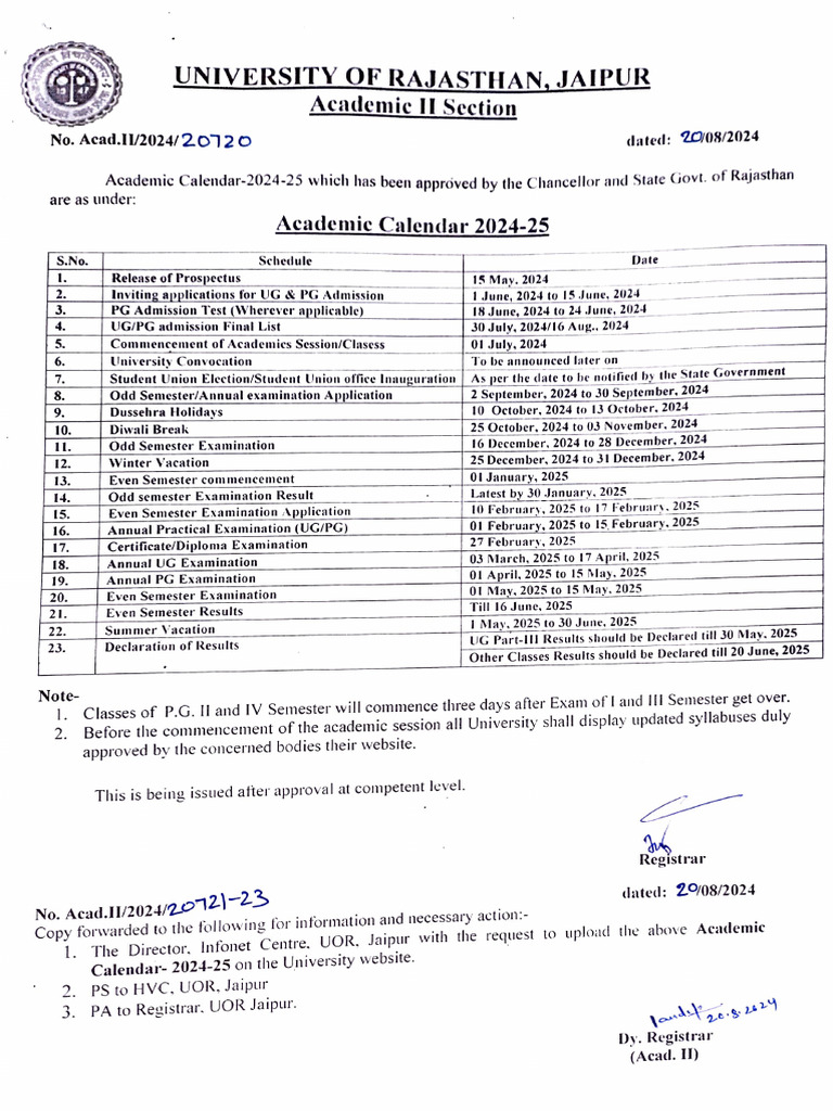 Academic Calendar 2024 25 | PDF | Academic Term | Public Services