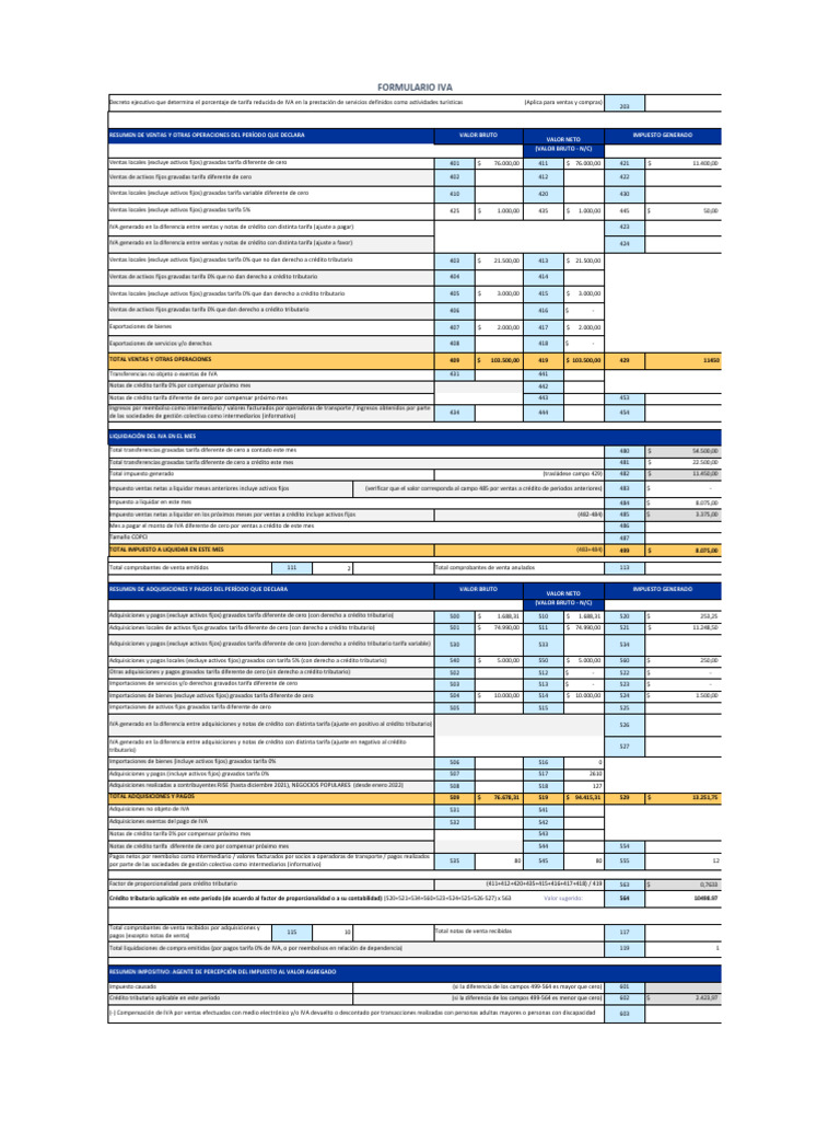 Copia de formulario iva 2 1 pdf impuesto al valor agregado