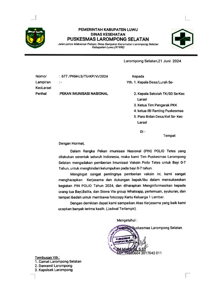 Jadwal Pelaksanaan Pin Polio Tahap 1 Pdf