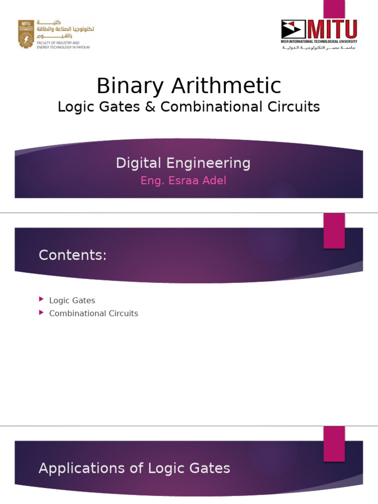 Logic Gates and Combinational Circuits | PDF