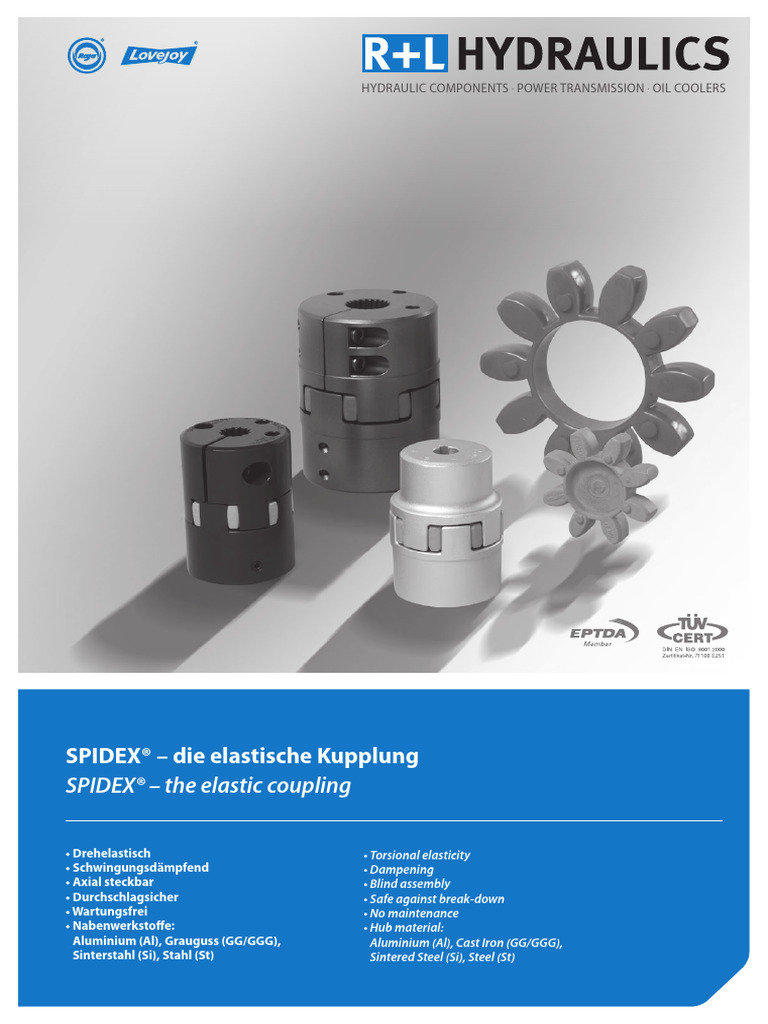 Raja Lovejoy Spidex Jaw Coupling | PDF