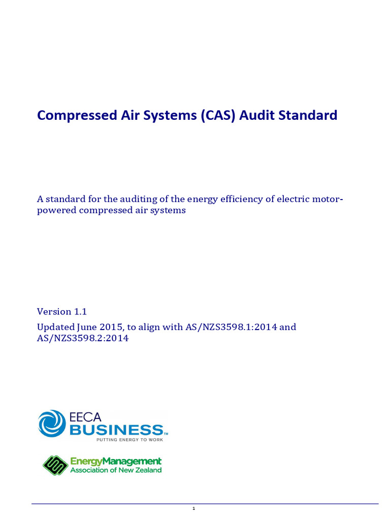 Compressed Air Systems Audit Standard | PDF | Audit | Flow Measurement