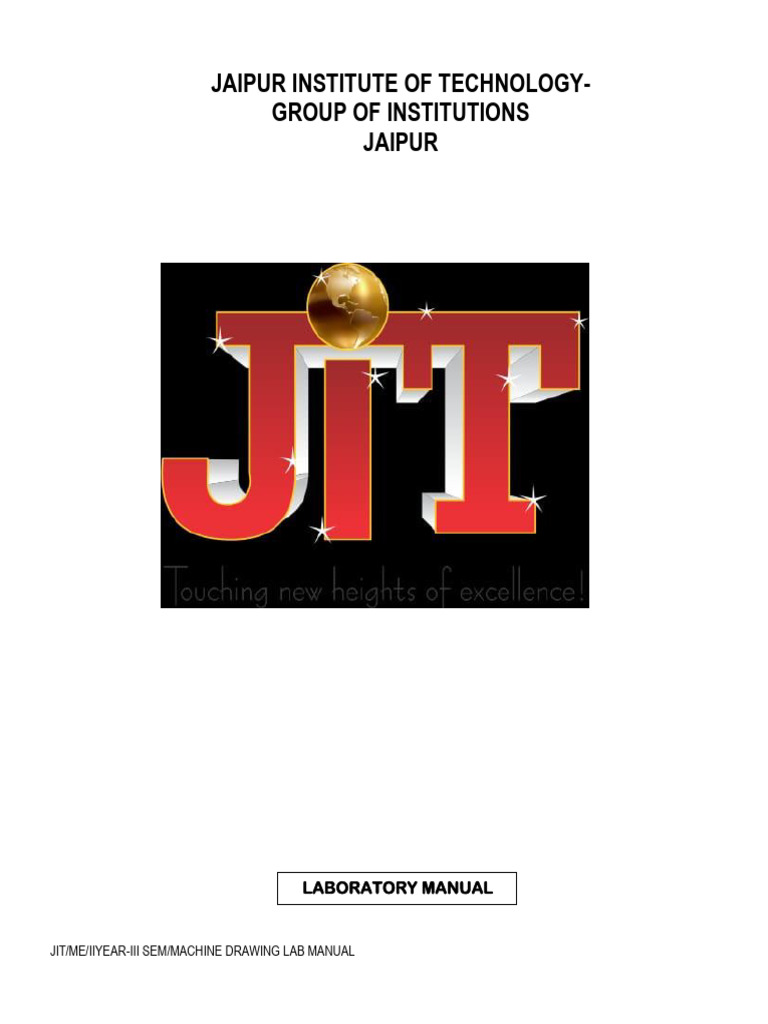Machine Drawing Practice Lab Manual PDF | PDF | Screw | Engineering ...