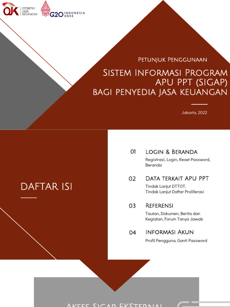 Panduan Penggunaan SIGAP Untuk PJK - 2021-1 | PDF