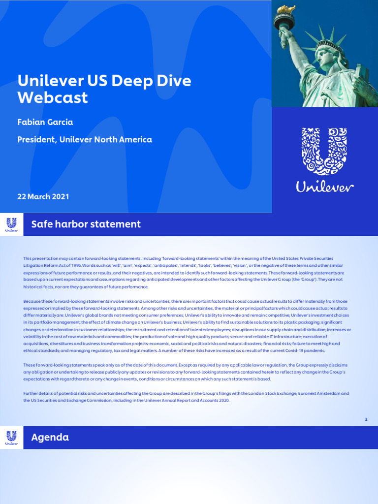 Unilever USA Growth Strategy | PDF | Risk | E Commerce