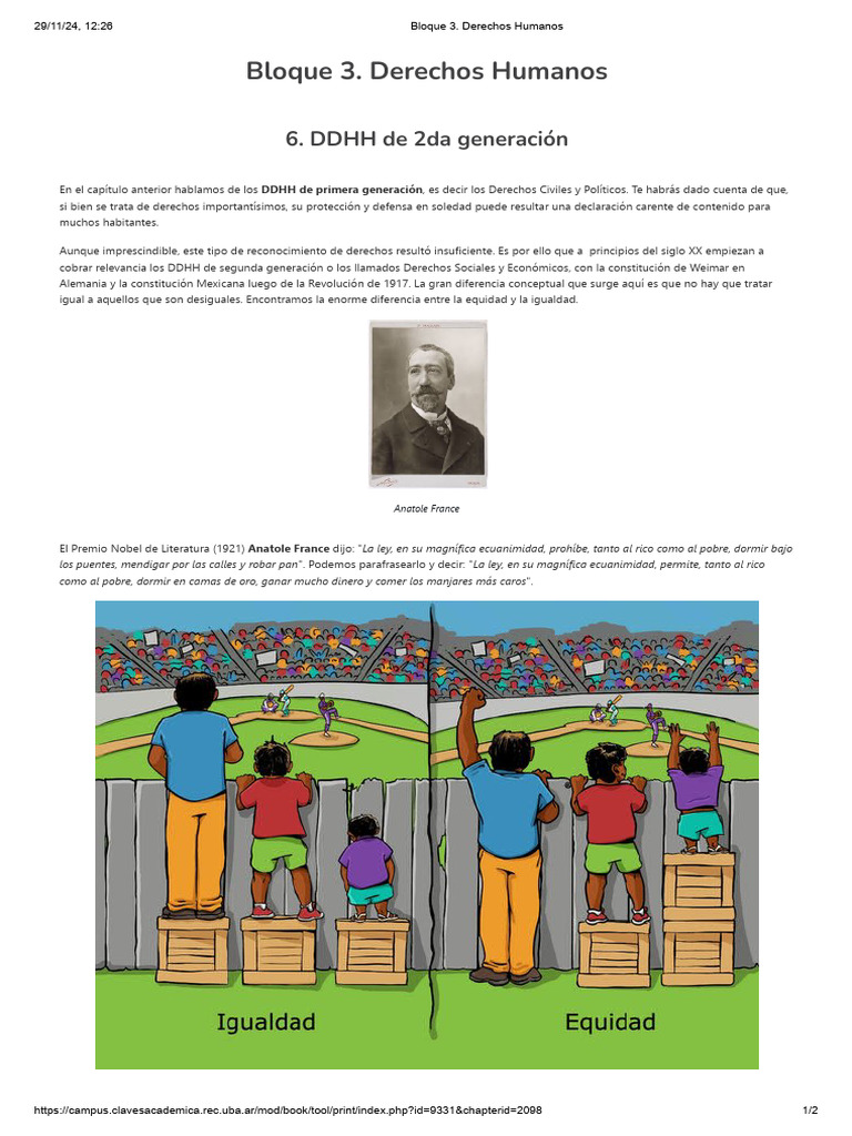 DDHH de Segunda Generación: Claves y Contexto | PDF | Derechos humanos ...