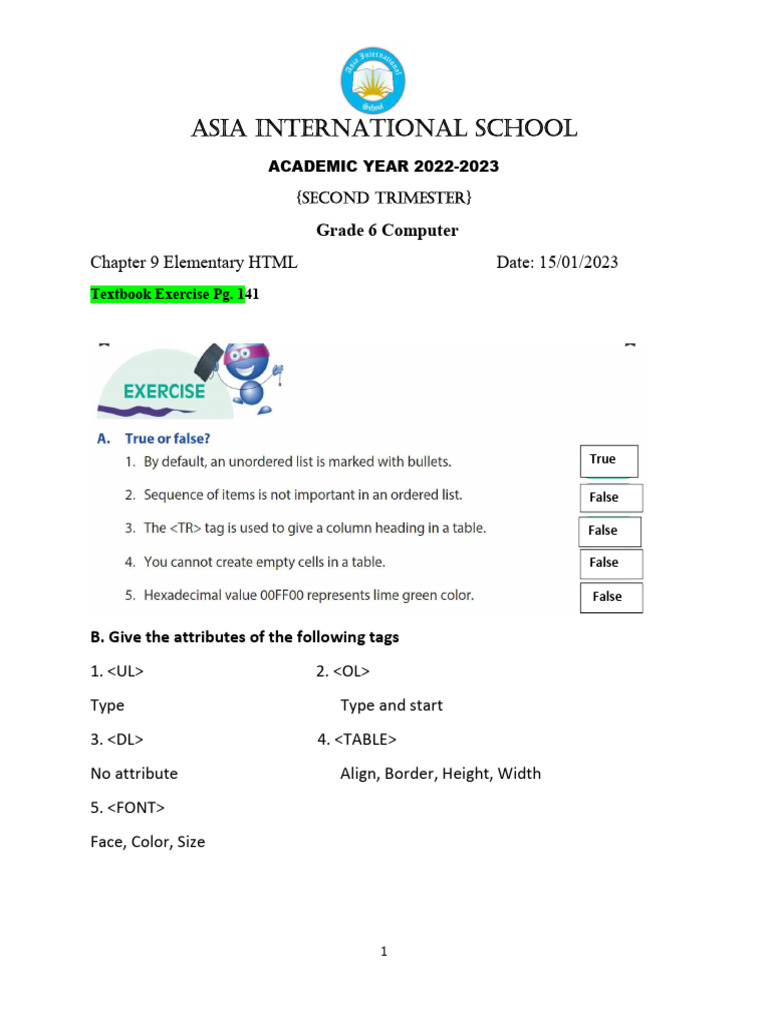 Grade6 Ch9 Tb Answers Pdf Html Html Element