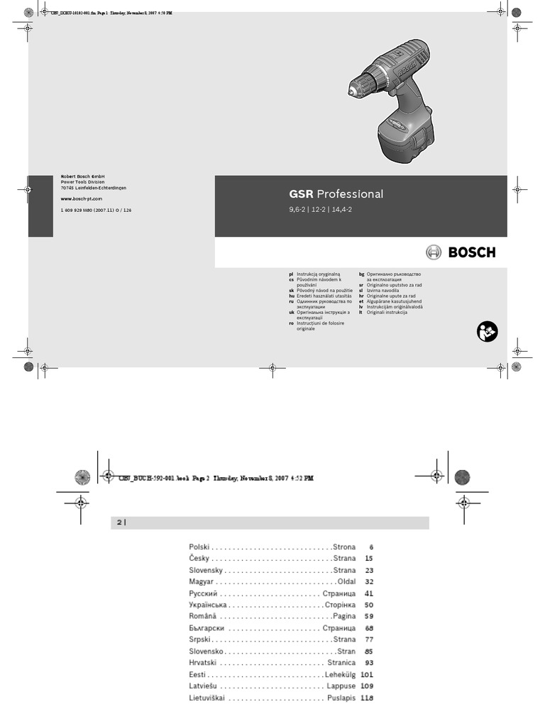 Bosch Power Tools Safety Guide | PDF