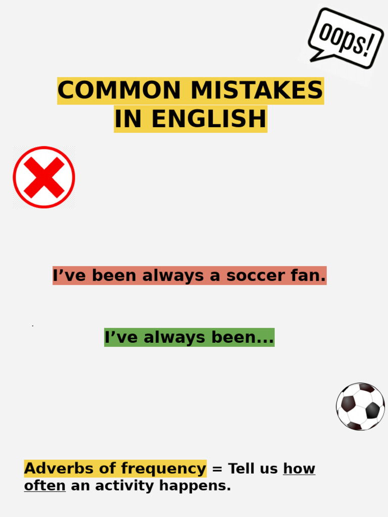 Common English Mistakes Explained | PDF