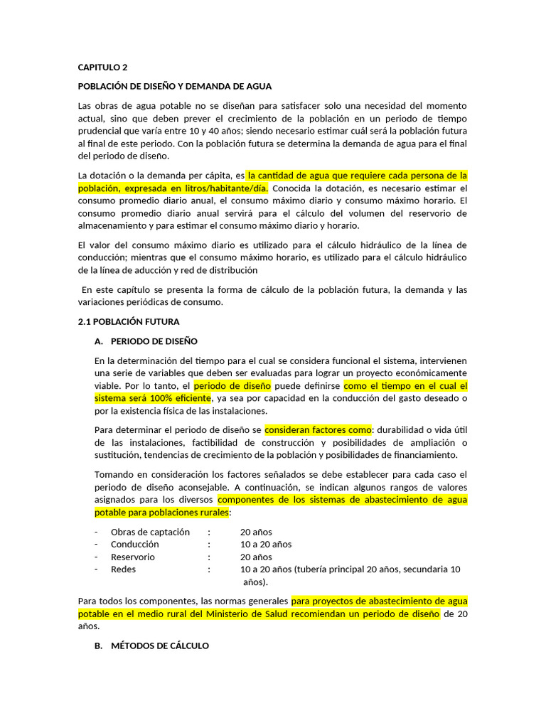 Demanda de Agua y Población Futura | PDF | Agua | Consumo (economía)
