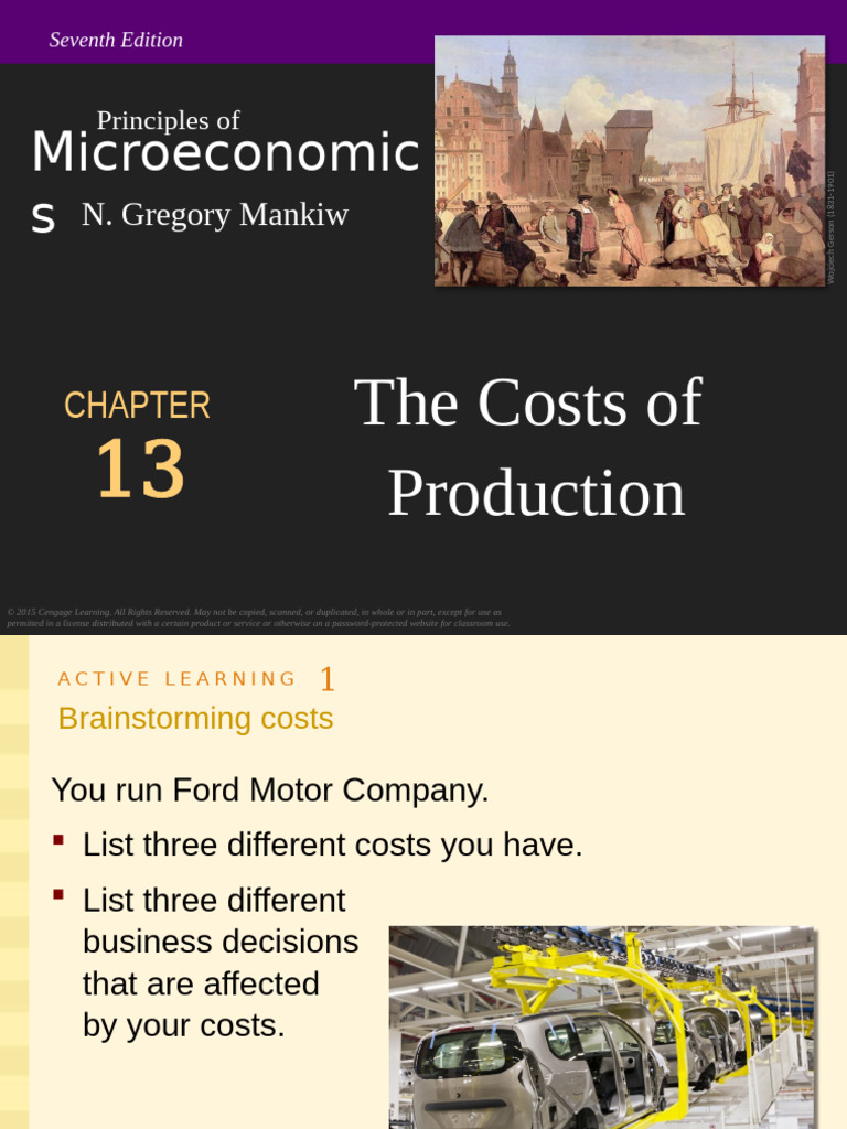 Micro Ch13 Presentation7e | PDF | Production Function | Average Cost