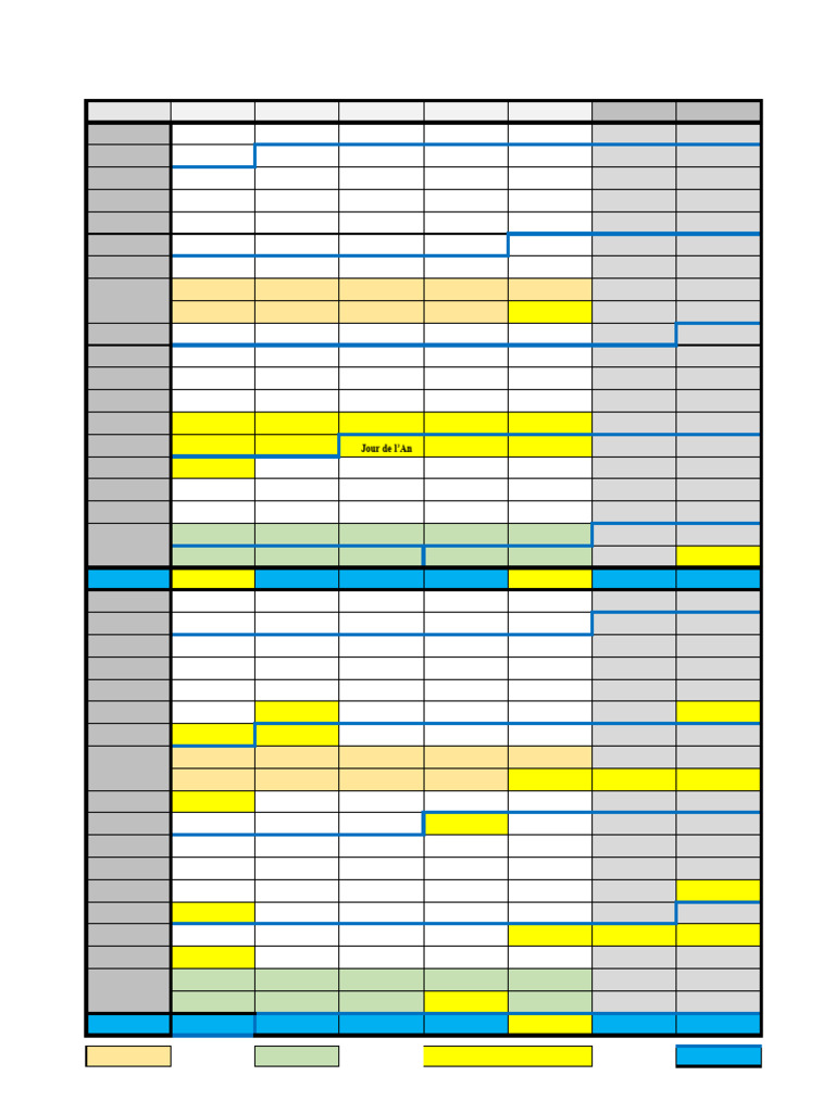 Calendrier 2024-2025 à imprimer gratuit | PDF