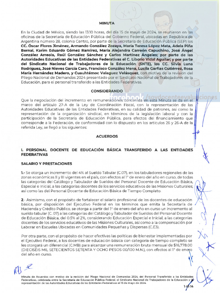 3) Minuta Del Personal Transferido | PDF