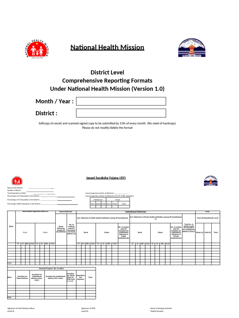 District-Level Health Reporting Formats | PDF | Gestational Diabetes ...